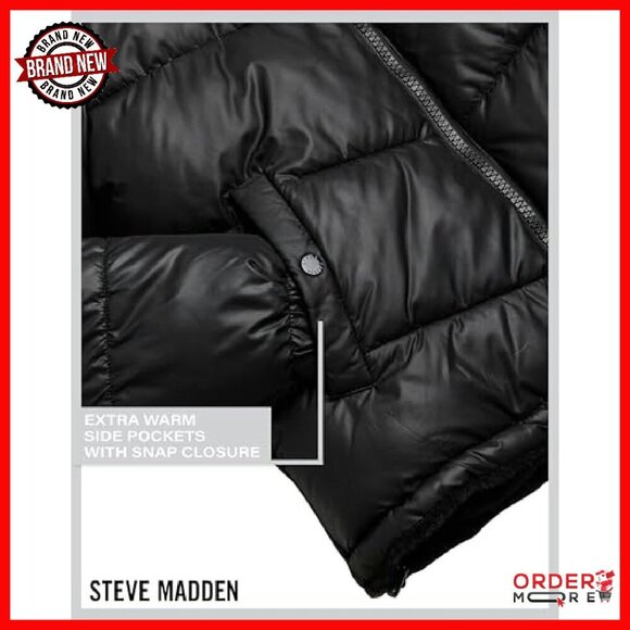 Reversible Quilted Parka Puffer Coat with Faux Fur Lined Hood - Picture 6 of 8